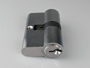Lock - Suit Eurostyle Cylinder Double Patch Lock - Satin Chrome